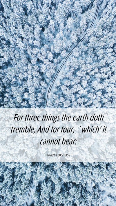 Picture 06 - Proverbs 30:21 ASV Mobile Phone Wallpaper - For three things the earth doth tremble, And for - Mobile Bible Verse Wallpaper