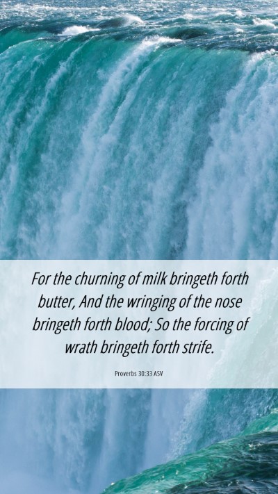 Picture 06 - Proverbs 30:33 ASV Mobile Phone Wallpaper - For the churning of milk bringeth forth butter, - Mobile Bible Verse Wallpaper