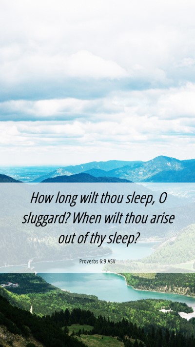 Picture 06 - Proverbs 6:9 ASV Mobile Phone Wallpaper - How long wilt thou sleep, O sluggard? When wilt - Mobile Bible Verse Wallpaper