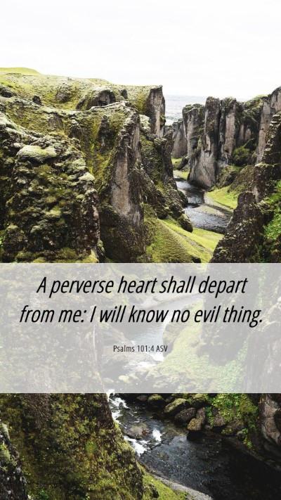Picture 06 - Psalms 101:4 ASV Mobile Phone Wallpaper - A perverse heart shall depart from me: I will - Mobile Bible Verse Wallpaper
