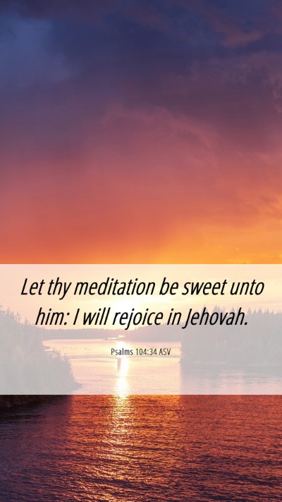 Picture 06 - Psalms 104:34 ASV Mobile Phone Wallpaper - Let thy meditation be sweet unto him: I will - Mobile Bible Verse Wallpaper