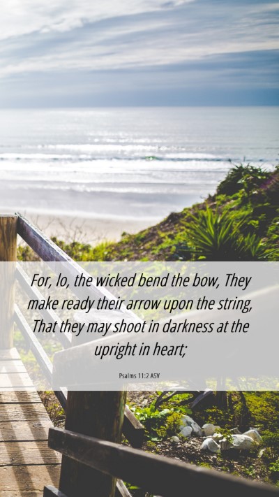 Picture 06 - Psalms 11:2 ASV Mobile Phone Wallpaper - For, lo, the wicked bend the bow, They make ready - Mobile Bible Verse Wallpaper