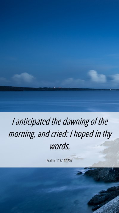 Picture 06 - Psalms 119:147 ASV Mobile Phone Wallpaper - I anticipated the dawning of the morning, and - Mobile Bible Verse Wallpaper