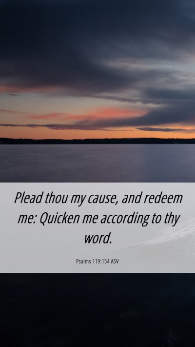 Picture 06 - Psalms 119:154 ASV Mobile Phone Wallpaper - Plead thou my cause, and redeem me: Quicken me - Mobile Bible Verse Wallpaper