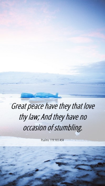 Picture 06 - Psalms 119:165 ASV Mobile Phone Wallpaper - Great peace have they that love thy law; And they - Mobile Bible Verse Wallpaper