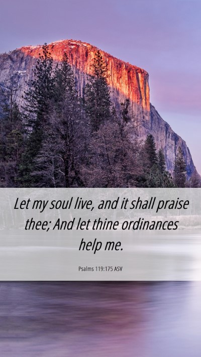 Picture 06 - Psalms 119:175 ASV Mobile Phone Wallpaper - Let my soul live, and it shall praise thee; And - Mobile Bible Verse Wallpaper
