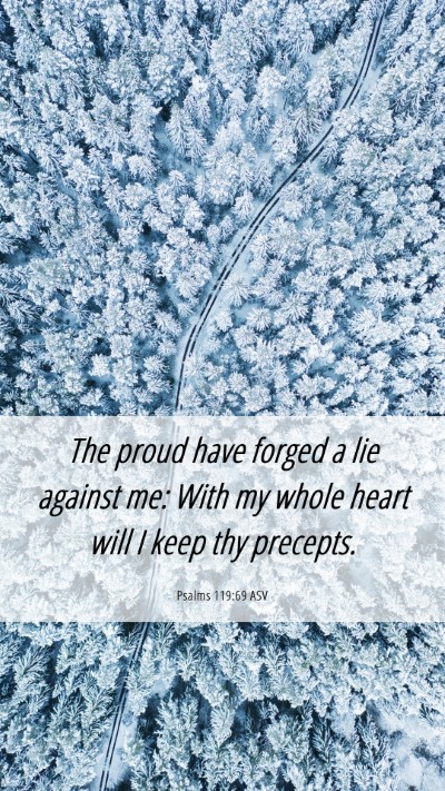 Picture 06 - Psalms 119:69 ASV Mobile Phone Wallpaper - The proud have forged a lie against me: With my - Mobile Bible Verse Wallpaper