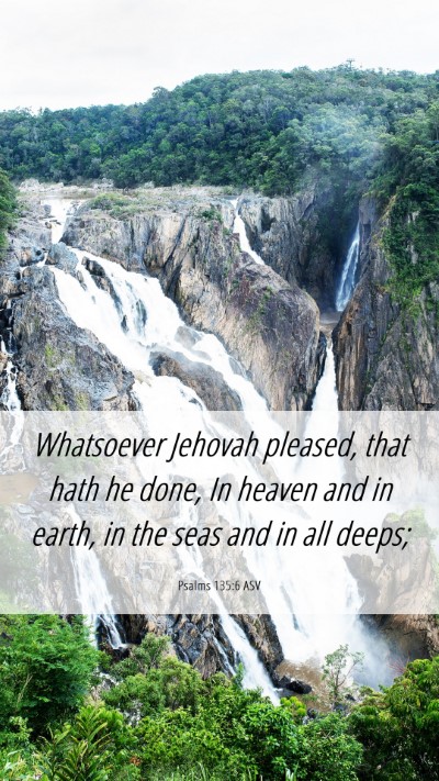 Picture 06 - Psalms 135:6 ASV Mobile Phone Wallpaper - Whatsoever Jehovah pleased, that hath he done, In - Mobile Bible Verse Wallpaper
