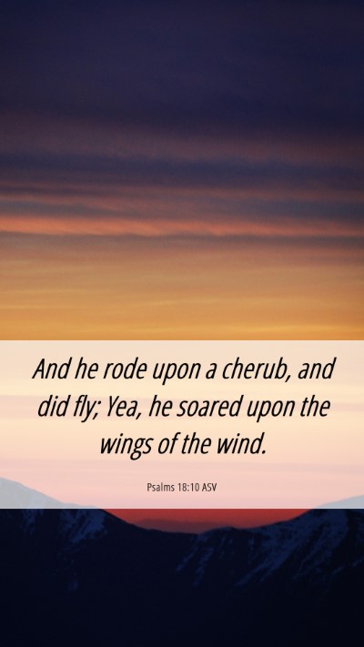 Picture 06 - Psalms 18:10 ASV Mobile Phone Wallpaper - And he rode upon a cherub, and did fly; Yea, he - Mobile Bible Verse Wallpaper