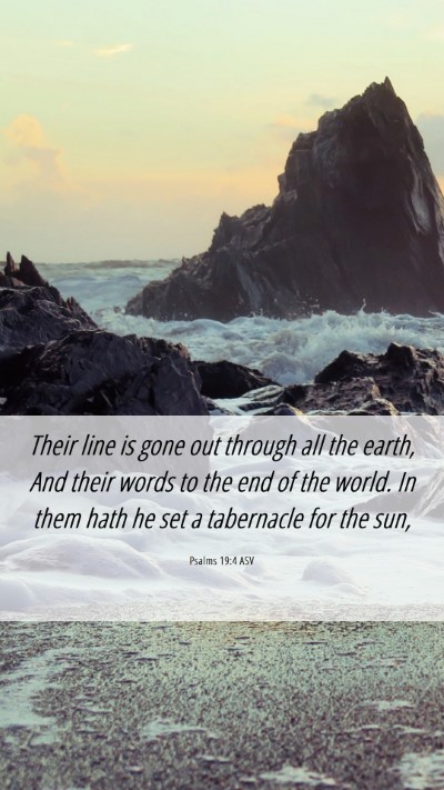 Picture 06 - Psalms 19:4 ASV Mobile Phone Wallpaper - Their line is gone out through all the earth, And - Mobile Bible Verse Wallpaper