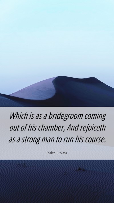 Picture 06 - Psalms 19:5 ASV Mobile Phone Wallpaper - Which is as a bridegroom coming out of his - Mobile Bible Verse Wallpaper
