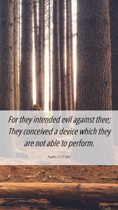 Picture 06 - Psalms 21:11 ASV Mobile Phone Wallpaper - For they intended evil against thee; They - Mobile Bible Verse Wallpaper