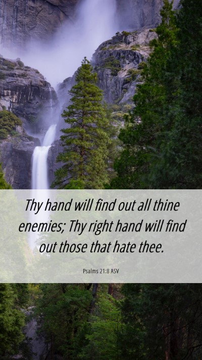 Picture 06 - Psalms 21:8 ASV Mobile Phone Wallpaper - Thy hand will find out all thine enemies; Thy - Mobile Bible Verse Wallpaper