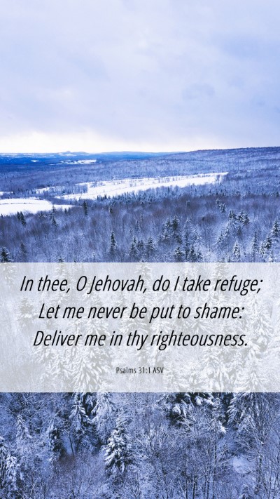 Picture 06 - Psalms 31:1 ASV Mobile Phone Wallpaper - In thee, O Jehovah, do I take refuge; Let me - Mobile Bible Verse Wallpaper