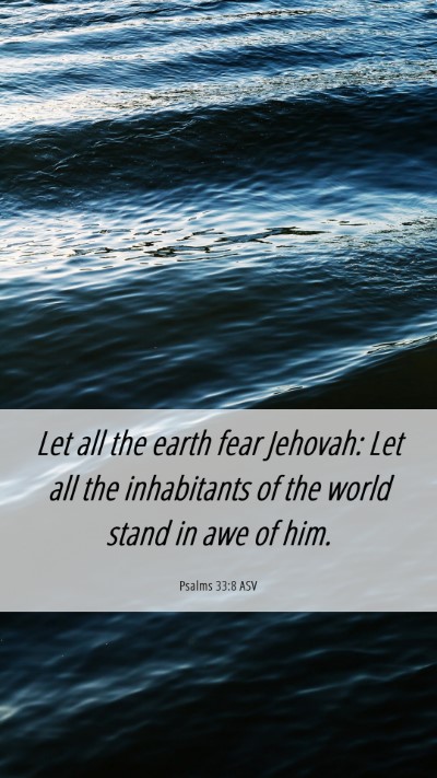 Picture 06 - Psalms 33:8 ASV Mobile Phone Wallpaper - Let all the earth fear Jehovah: Let all the - Mobile Bible Verse Wallpaper