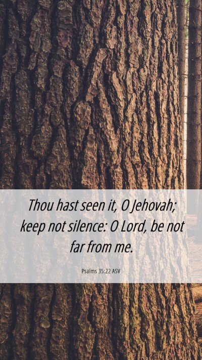 Picture 06 - Psalms 35:22 ASV Mobile Phone Wallpaper - Thou hast seen it, O Jehovah; keep not silence: O - Mobile Bible Verse Wallpaper