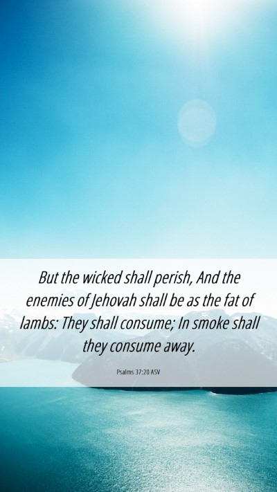 Picture 06 - Psalms 37:20 ASV Mobile Phone Wallpaper - But the wicked shall perish, And the enemies of - Mobile Bible Verse Wallpaper