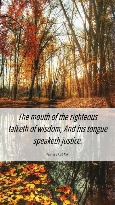 Picture 06 - Psalms 37:30 ASV Mobile Phone Wallpaper - The mouth of the righteous talketh of wisdom, And - Mobile Bible Verse Wallpaper