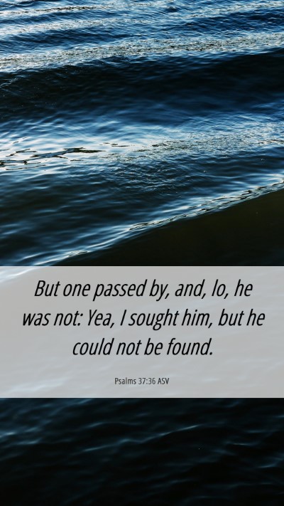 Picture 06 - Psalms 37:36 ASV Mobile Phone Wallpaper - But one passed by, and, lo, he was not: Yea, I - Mobile Bible Verse Wallpaper