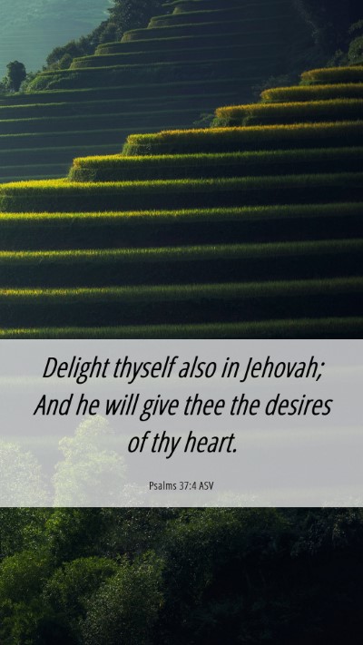 Picture 06 - Psalms 37:4 ASV Mobile Phone Wallpaper - Delight thyself also in Jehovah; And he will give - Mobile Bible Verse Wallpaper