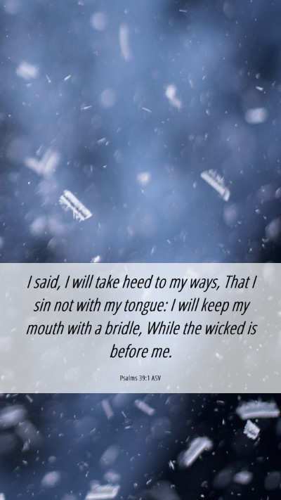 Picture 06 - Psalms 39:1 ASV Mobile Phone Wallpaper - I said, I will take heed to my ways, That I sin - Mobile Bible Verse Wallpaper