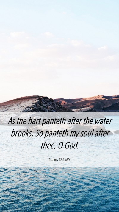 Picture 06 - Psalms 42:1 ASV Mobile Phone Wallpaper - As the hart panteth after the water brooks, So - Mobile Bible Verse Wallpaper
