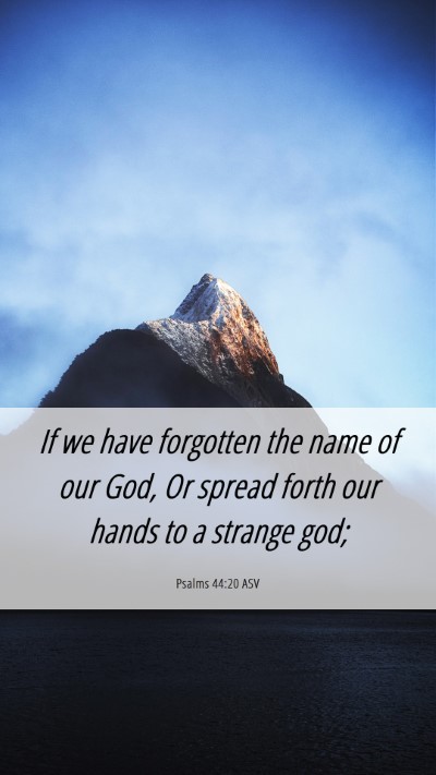 Picture 06 - Psalms 44:20 ASV Mobile Phone Wallpaper - If we have forgotten the name of our God, Or - Mobile Bible Verse Wallpaper