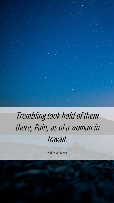 Picture 06 - Psalms 48:6 ASV Mobile Phone Wallpaper - Trembling took hold of them there, Pain, as of a - Mobile Bible Verse Wallpaper