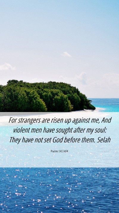 Picture 06 - Psalms 54:3 ASV Mobile Phone Wallpaper - For strangers are risen up against me, And - Mobile Bible Verse Wallpaper