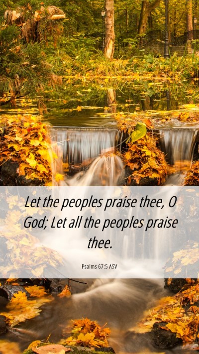 Picture 06 - Psalms 67:5 ASV Mobile Phone Wallpaper - Let the peoples praise thee, O God; Let all the - Mobile Bible Verse Wallpaper