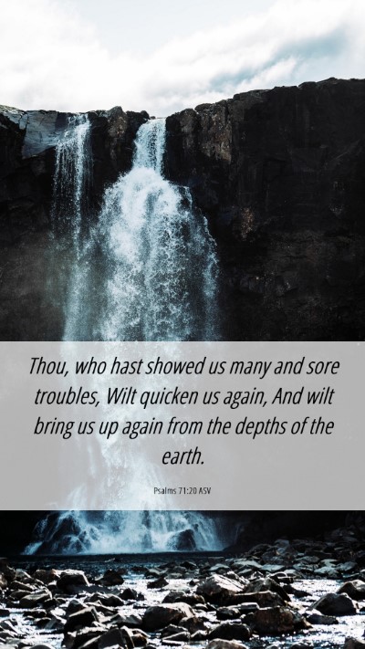 Picture 06 - Psalms 71:20 ASV Mobile Phone Wallpaper - Thou, who hast showed us many and sore troubles, - Mobile Bible Verse Wallpaper