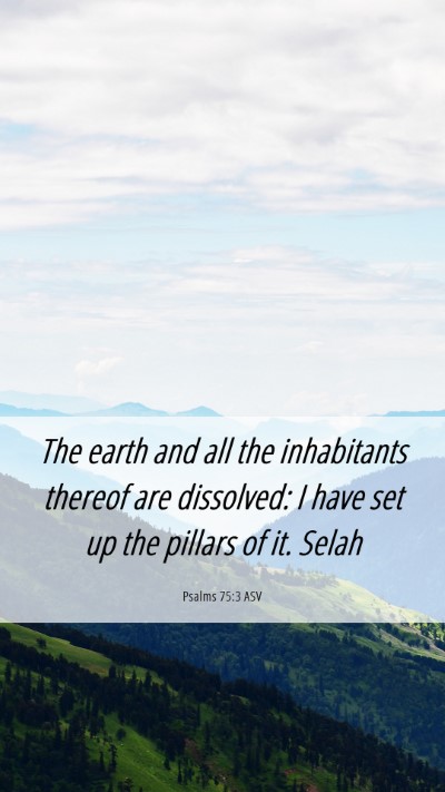 Picture 06 - Psalms 75:3 ASV Mobile Phone Wallpaper - The earth and all the inhabitants thereof are - Mobile Bible Verse Wallpaper