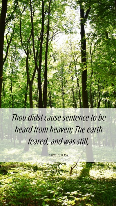 Picture 06 - Psalms 76:8 ASV Mobile Phone Wallpaper - Thou didst cause sentence to be heard from - Mobile Bible Verse Wallpaper