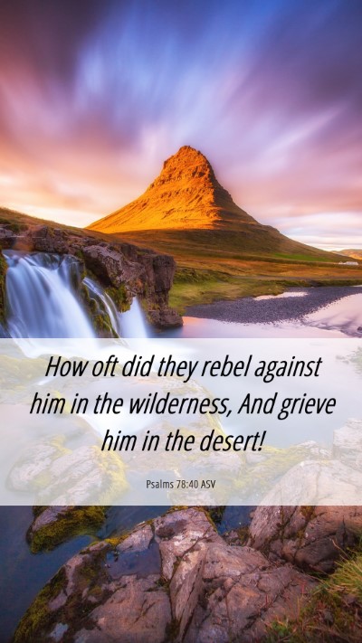 Picture 06 - Psalms 78:40 ASV Mobile Phone Wallpaper - How oft did they rebel against him in the - Mobile Bible Verse Wallpaper