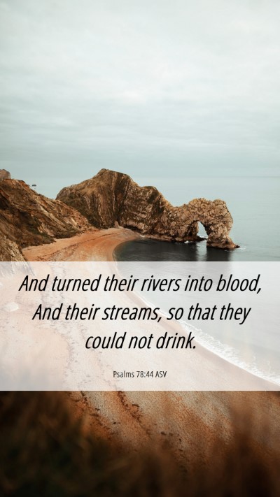 Picture 06 - Psalms 78:44 ASV Mobile Phone Wallpaper - And turned their rivers into blood, And their - Mobile Bible Verse Wallpaper