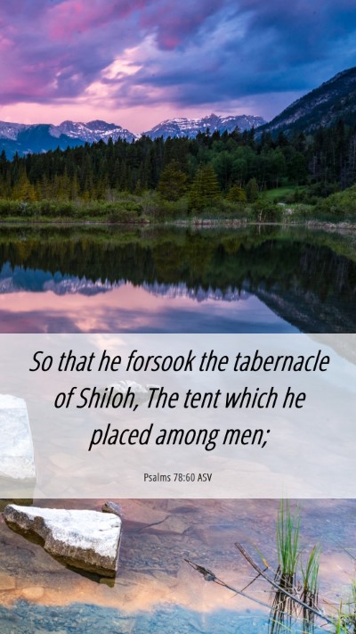 Picture 06 - Psalms 78:60 ASV Mobile Phone Wallpaper - So that he forsook the tabernacle of Shiloh, The - Mobile Bible Verse Wallpaper