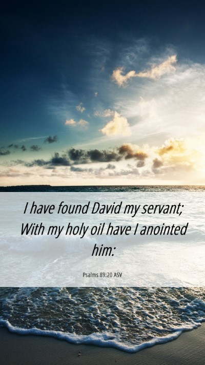 Picture 06 - Psalms 89:20 ASV Mobile Phone Wallpaper - I have found David my servant; With my holy oil - Mobile Bible Verse Wallpaper