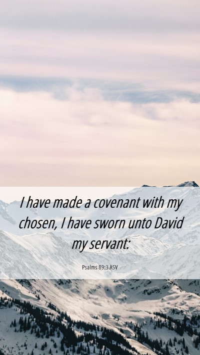 Picture 06 - Psalms 89:3 ASV Mobile Phone Wallpaper - I have made a covenant with my chosen, I have - Mobile Bible Verse Wallpaper