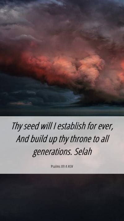 Picture 06 - Psalms 89:4 ASV Mobile Phone Wallpaper - Thy seed will I establish for ever, And build up - Mobile Bible Verse Wallpaper