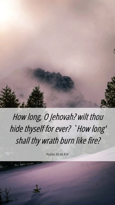 Picture 06 - Psalms 89:46 ASV Mobile Phone Wallpaper - How long, O Jehovah? wilt thou hide thyself for - Mobile Bible Verse Wallpaper