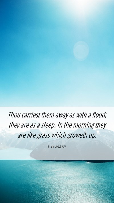 Picture 06 - Psalms 90:5 ASV Mobile Phone Wallpaper - Thou carriest them away as with a flood; they are - Mobile Bible Verse Wallpaper