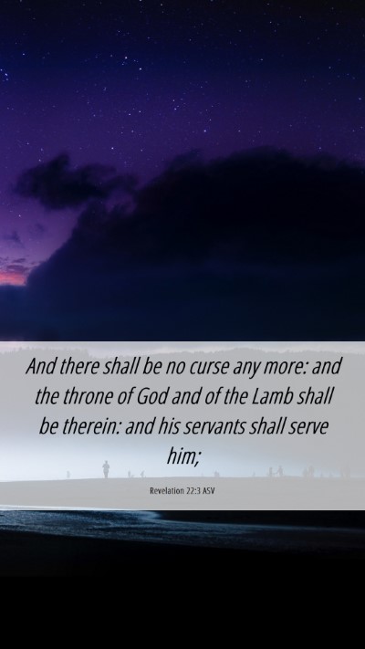 Picture 06 - Revelation 22:3 ASV Mobile Phone Wallpaper - And there shall be no curse any more: and the - Mobile Bible Verse Wallpaper
