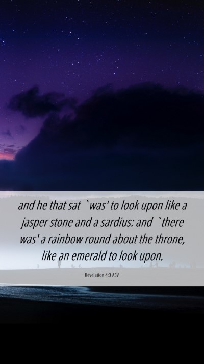 Picture 06 - Revelation 4:3 ASV Mobile Phone Wallpaper - and he that sat `was' to look upon like a jasper - Mobile Bible Verse Wallpaper