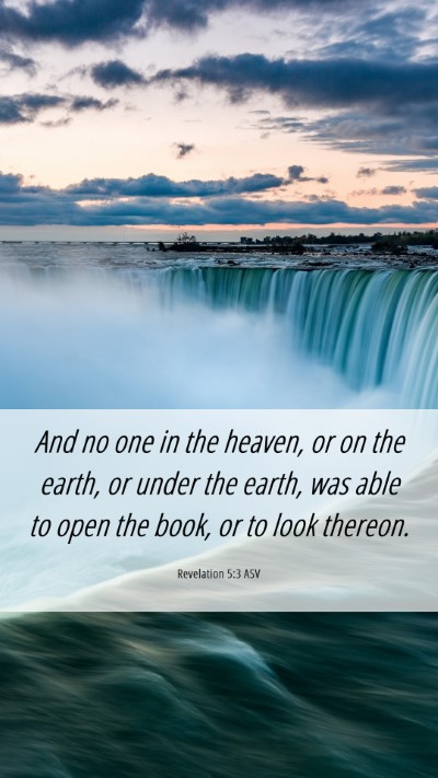Picture 06 - Revelation 5:3 ASV Mobile Phone Wallpaper - And no one in the heaven, or on the earth, or - Mobile Bible Verse Wallpaper