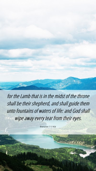 Picture 06 - Revelation 7:17 ASV Mobile Phone Wallpaper - for the Lamb that is in the midst of the throne - Mobile Bible Verse Wallpaper