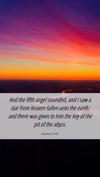 Picture 06 - Revelation 9:1 ASV Mobile Phone Wallpaper - And the fifth angel sounded, and I saw a star - Mobile Bible Verse Wallpaper