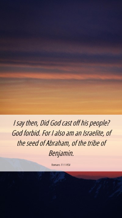 Picture 06 - Romans 11:1 ASV Mobile Phone Wallpaper - I say then, Did God cast off his people? God - Mobile Bible Verse Wallpaper