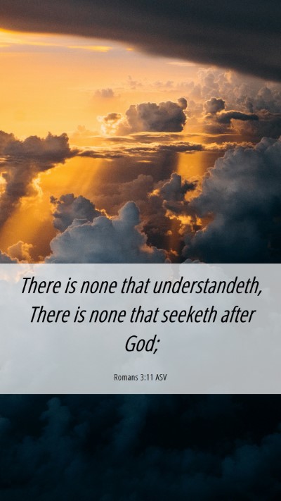 Picture 06 - Romans 3:11 ASV Mobile Phone Wallpaper - There is none that understandeth, There is none - Mobile Bible Verse Wallpaper