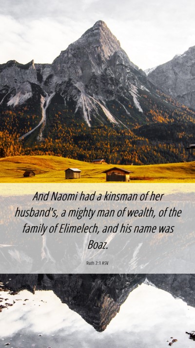 Picture 06 - Ruth 2:1 ASV Mobile Phone Wallpaper - And Naomi had a kinsman of her husband's, a - Mobile Bible Verse Wallpaper