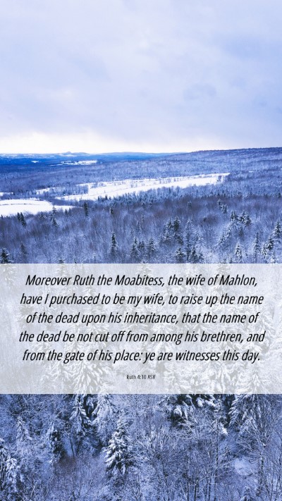 Picture 06 - Ruth 4:10 ASV Mobile Phone Wallpaper - Moreover Ruth the Moabitess, the wife of Mahlon, - Mobile Bible Verse Wallpaper